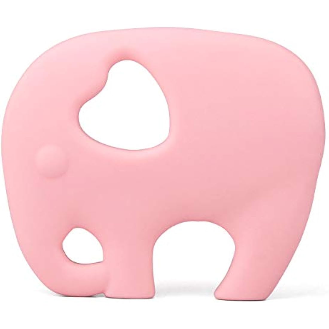 PREMYO Silicone Baby Teething Toy – BPA-Free Elephant Teether, Rose Pink
