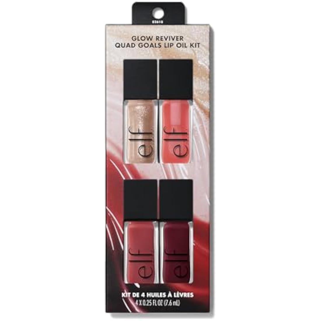 e.l.f. Glow Reviver Lip Oil Kit – 4 Hydrating Sheer Glossy Shades