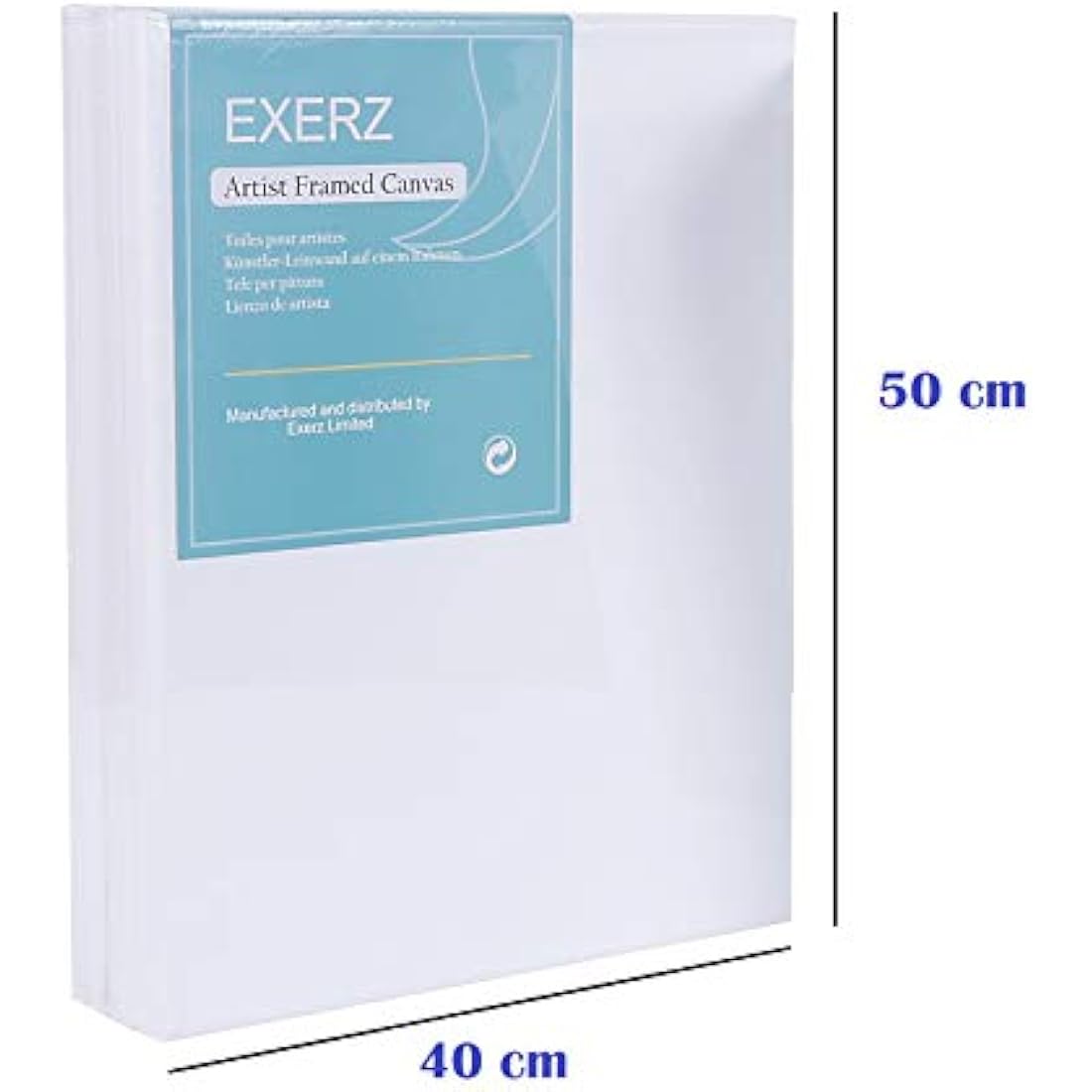 Exerz 40x50cm Pre-Stretched Canvas 4pk | 100% Cotton Triple Primed