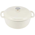 Enameled Cast Iron Dutch Oven – 5.7 L Round Pot, White