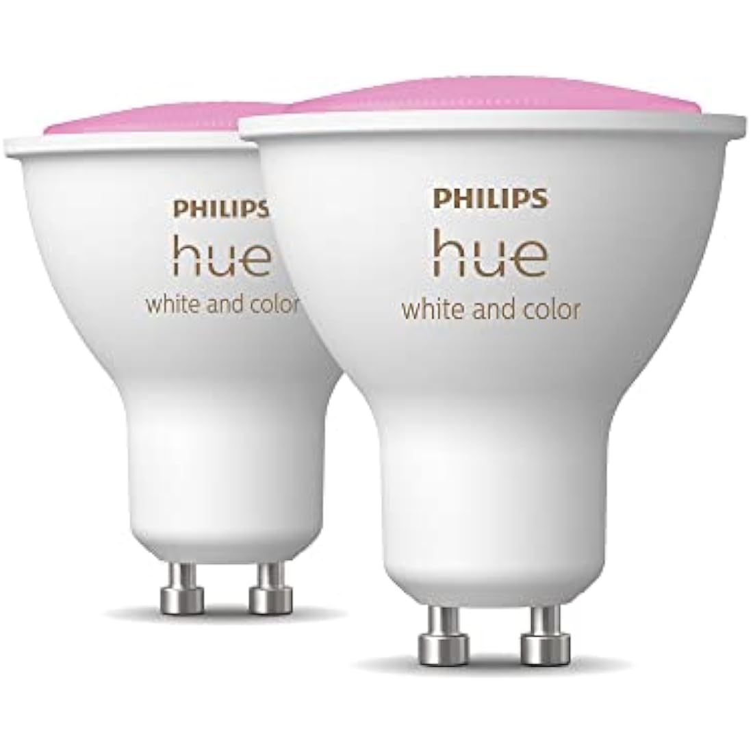 Philips Hue White & Colour Ambiance GU10 Smart LED Bulbs - 2 Pack