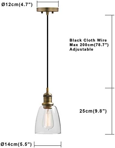 Jolof Store Industrial Glass Pendant Light – Antique Edison Chandelier
