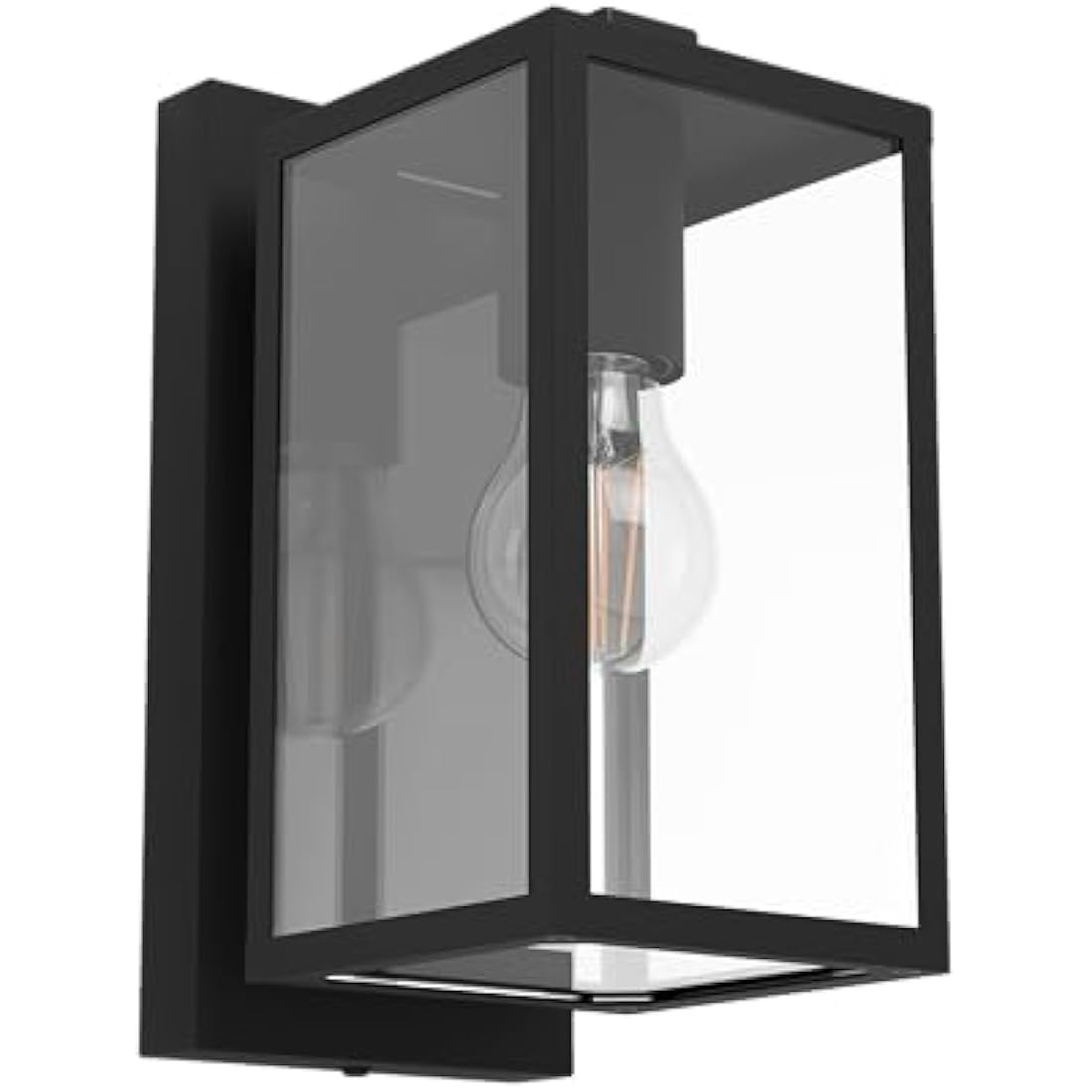 Eglo Budrone Outdoor Wall Lamp – Black Metal Vintage Porch Light