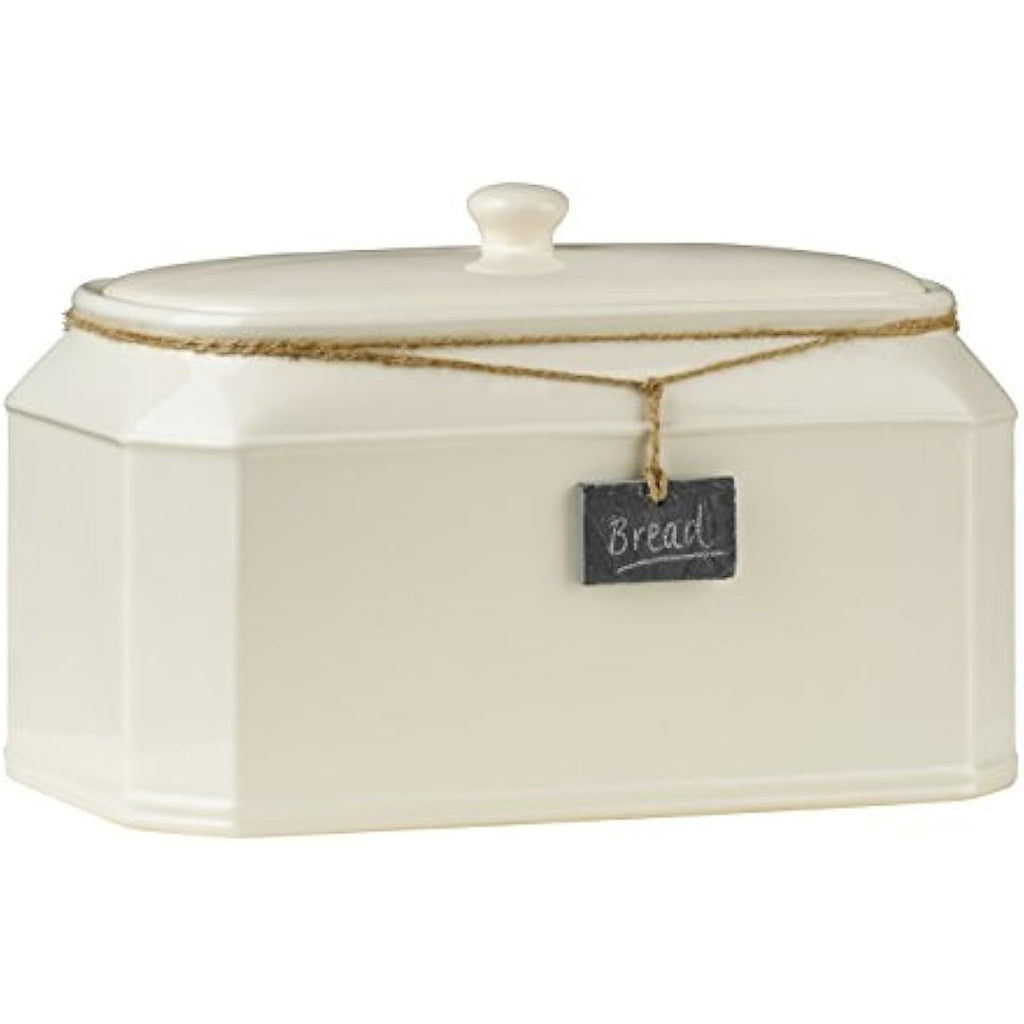 Jolof Store Rural Touch Dolomite Bread Bin – Cream Ceramic Storage Crock