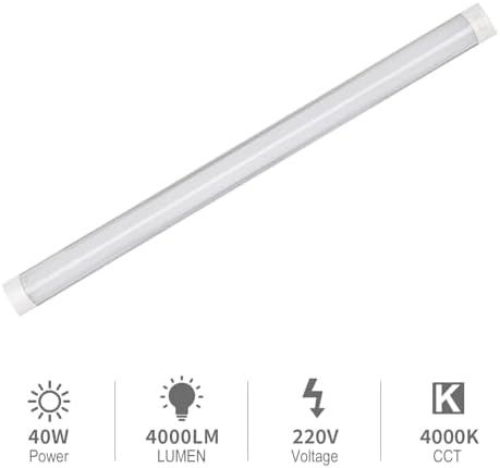 Jolof Store 4ft LED Batten Lights | 40W 4000K Daylight 4-Pack
