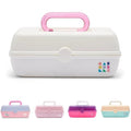 Caboodles Pretty in Petite Makeup Organizer – Two-Tone White Travel Case