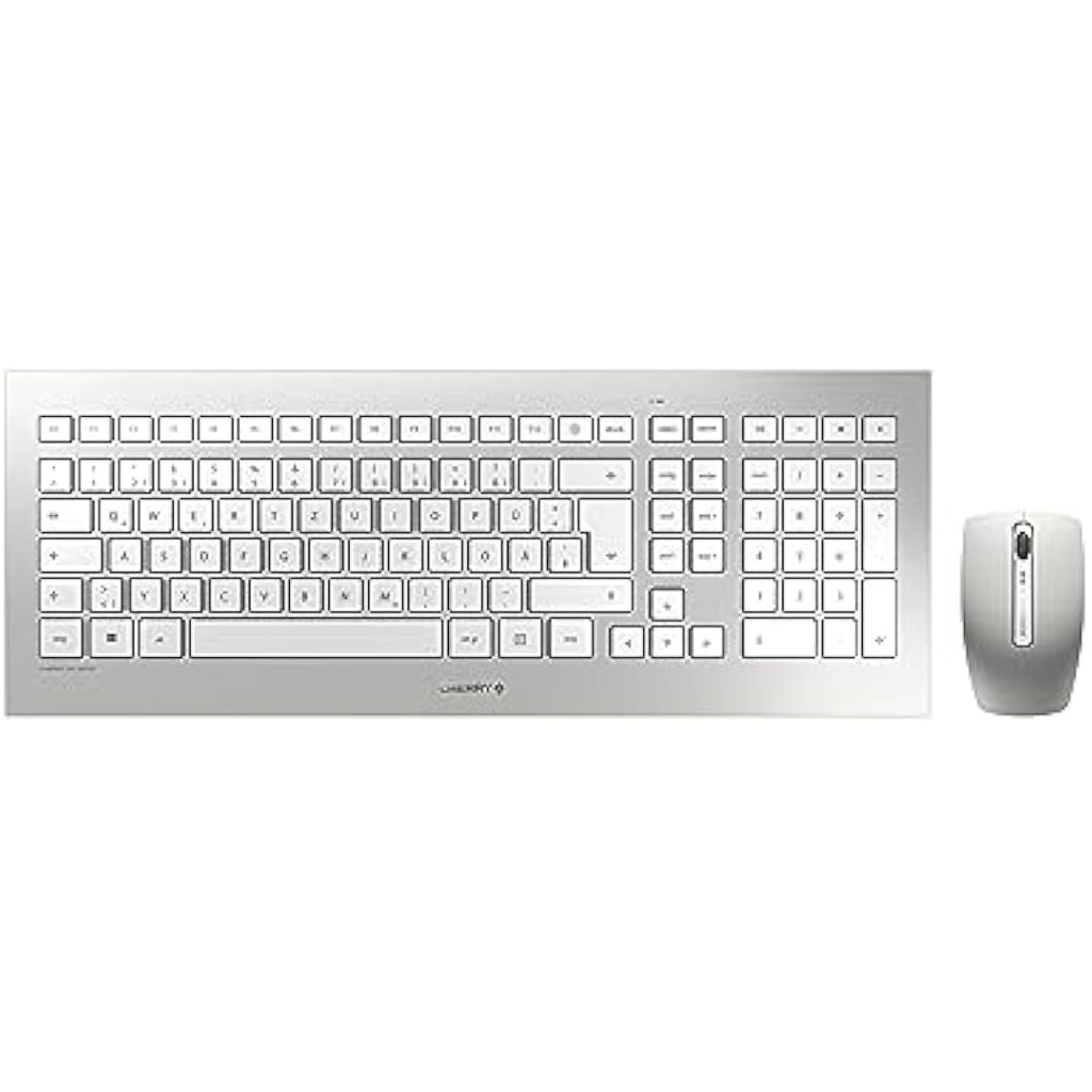 CHERRY DW 8000 Wireless Desktop Set | Ultra-Flat QWERTZ Keyboard | Silver