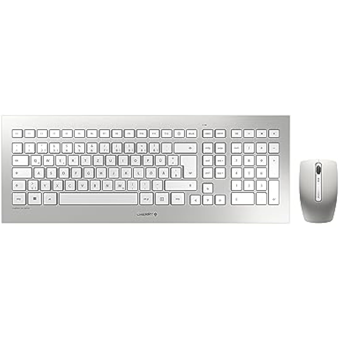 CHERRY DW 8000 Wireless Desktop Set | Ultra-Flat QWERTZ Keyboard | Silver