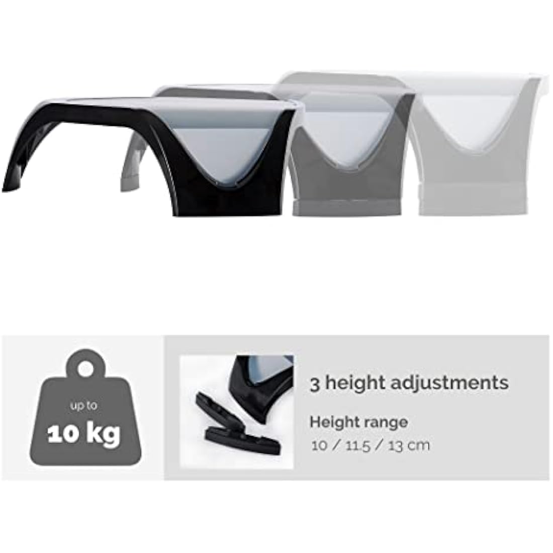 Fellowes Smart Suites Adjustable Monitor Stand – Ergonomic Black Riser
