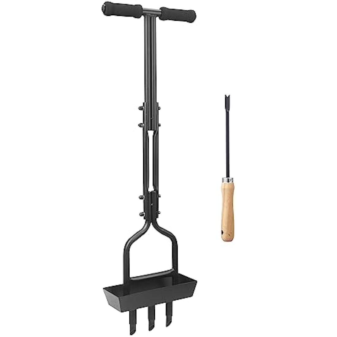 MEIIOFS Manual Lawn Core Aerator with Soil Storage Tray – Durable Alloy