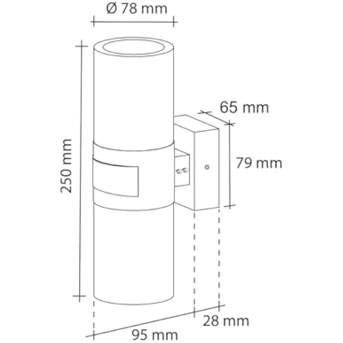 SEBSON LED Outdoor Wall Light with PIR Motion Sensor - 20W IP65 Anthracite
