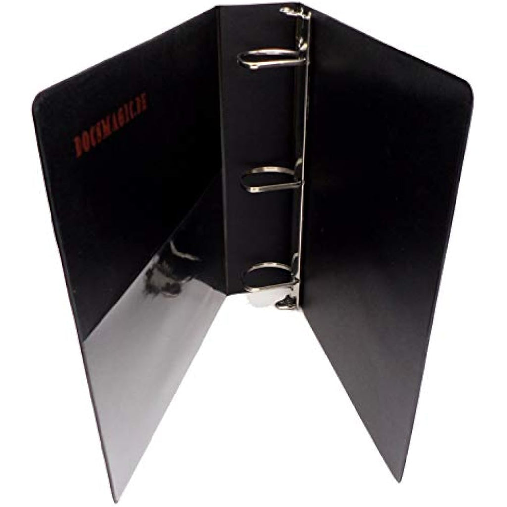 docsmagic.de 3-Ring Card Album with 50 18-Pocket Sideloading Pages - Black