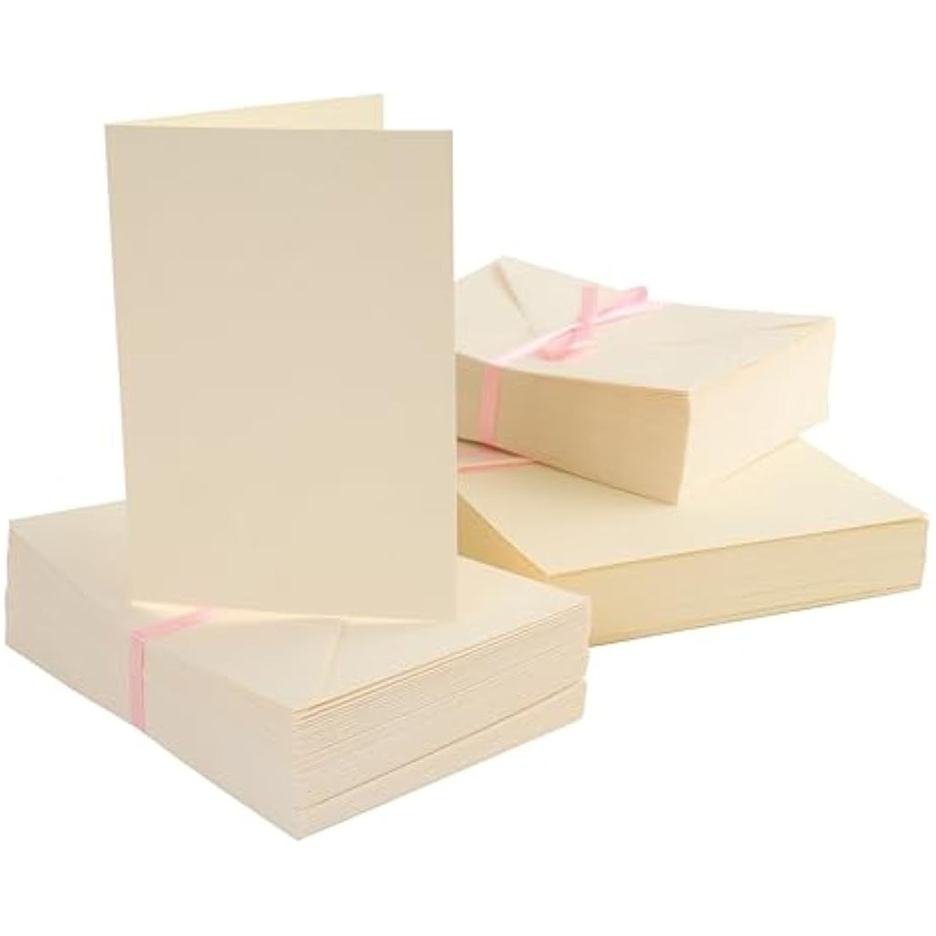 Anita's Blank Cards and Envelopes | A6 Cream Cardstock | 100 Pack