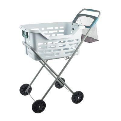 Jolof Store Laundry Basket Trolley – Foldable Wheeled Metal Frame