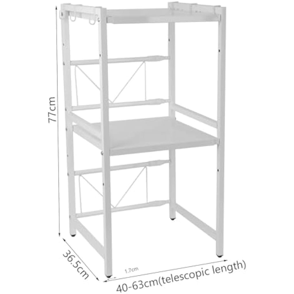 Multibao Expandable 3-Tier Microwave Rack | Adjustable Kitchen Shelf