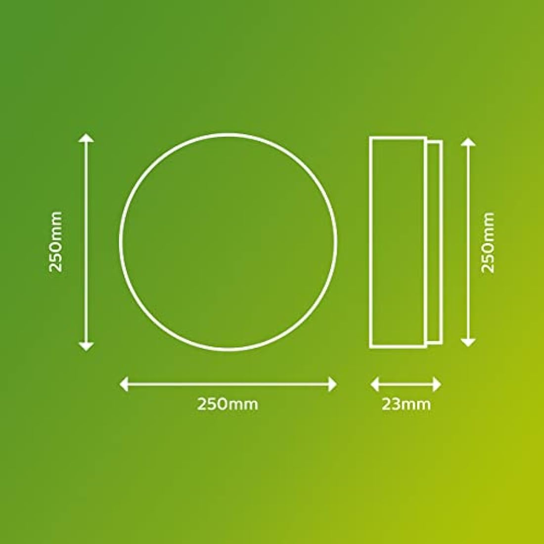 Philips SuperSlim 15W LED Outdoor Ceiling Light – IP54 Black Cool White