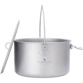 iBasingo 2.9L Titanium Camping Pot | Ultralight Hanging Cookware with Lid