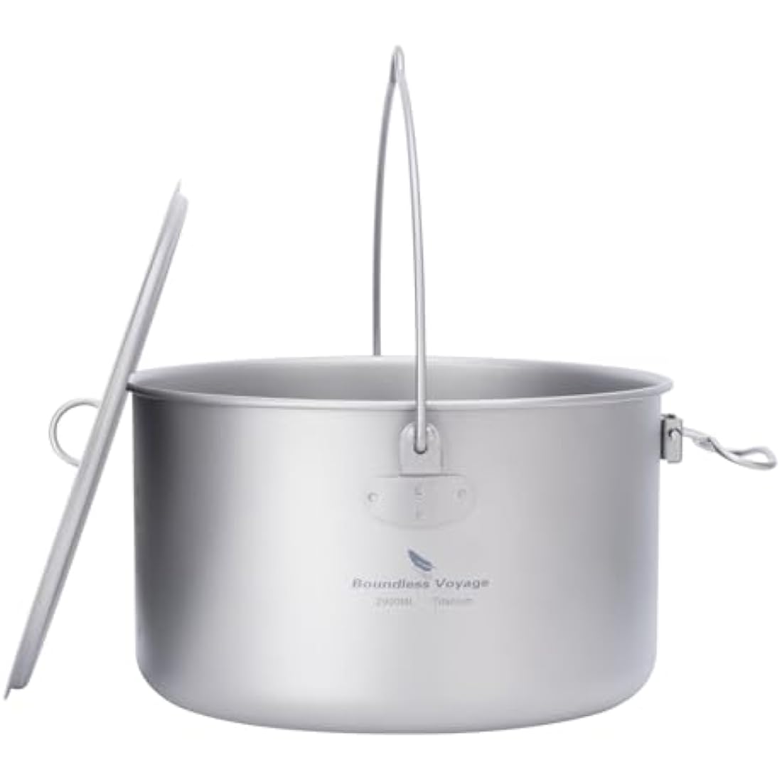 iBasingo 2.9L Titanium Camping Pot | Ultralight Hanging Cookware with Lid