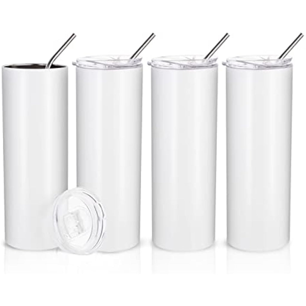 PYD Life Sublimation Skinny Tumbler | 20oz Straight Stainless Steel 4 Pack