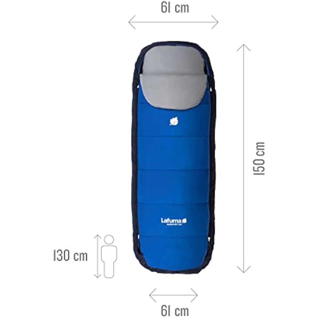 Lafuma Nunavüt Kid Sleeping Bag – Synthetic Summer Insulation, Blue