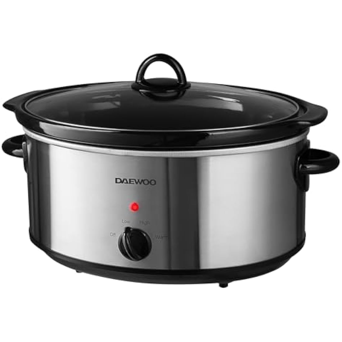 Daewoo 6.5L Slow Cooker – Large Ceramic Electric Pot in Black