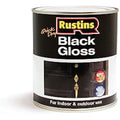 Rustins Black Gloss Paint 500ml – Quick Drying Wood and Metal Finish