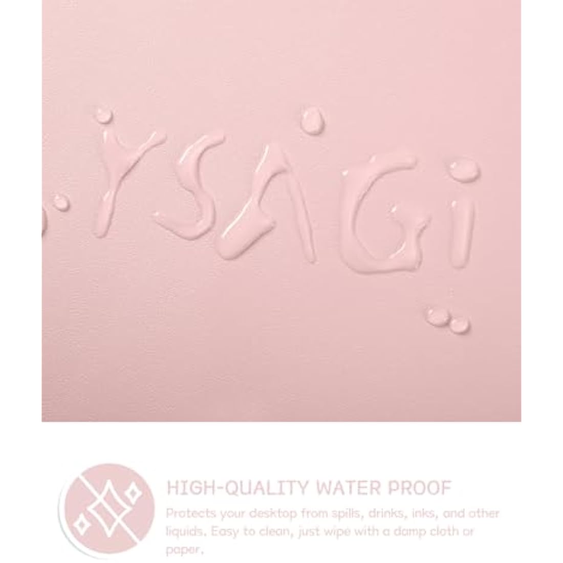 Jolof Store Leather Desk Pad – Waterproof Non-Slip Mouse Mat, Pink