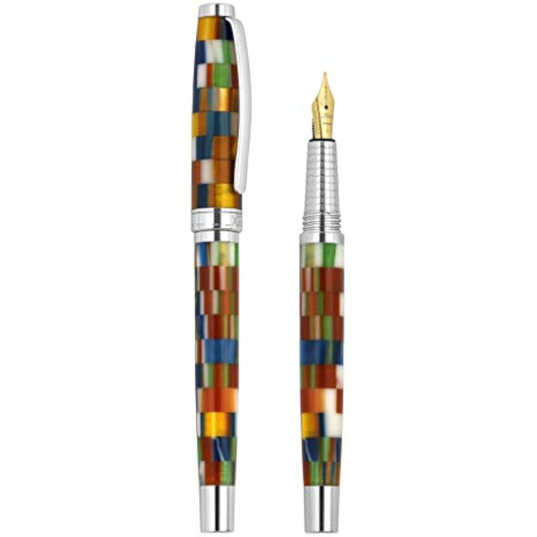 Xezo Urbanite II Fountain Pen | Handcrafted Multicolor Medium Nib