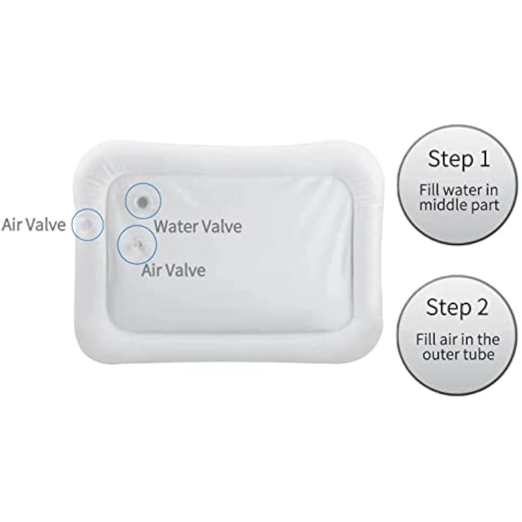 PandaEar 2-Pack Tummy Time Water Mat | Inflatable Baby Sensory Play Mat