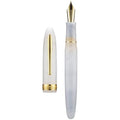 Hong Dian N9 Fountain Pen – Jade White Acrylic with Long Leaf Nib