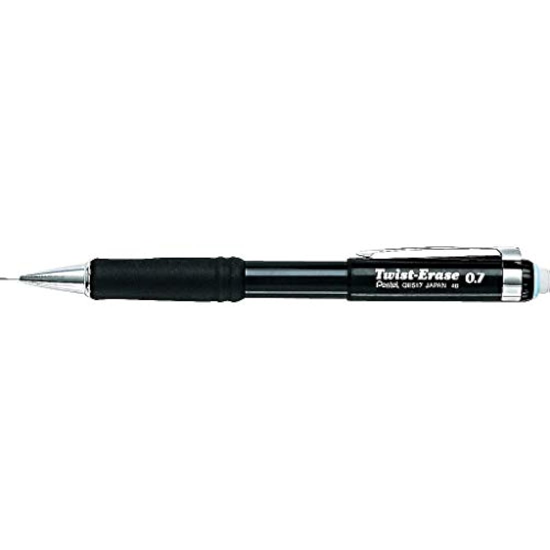 Pentel Twist-Erase Mechanical Pencil, 0.7mm HB Lead, Black (12-Pack)