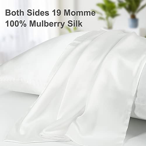 Tenn Well 2-Pack Mulberry Silk Pillowcases | 19 Momme 100% Pure Silk