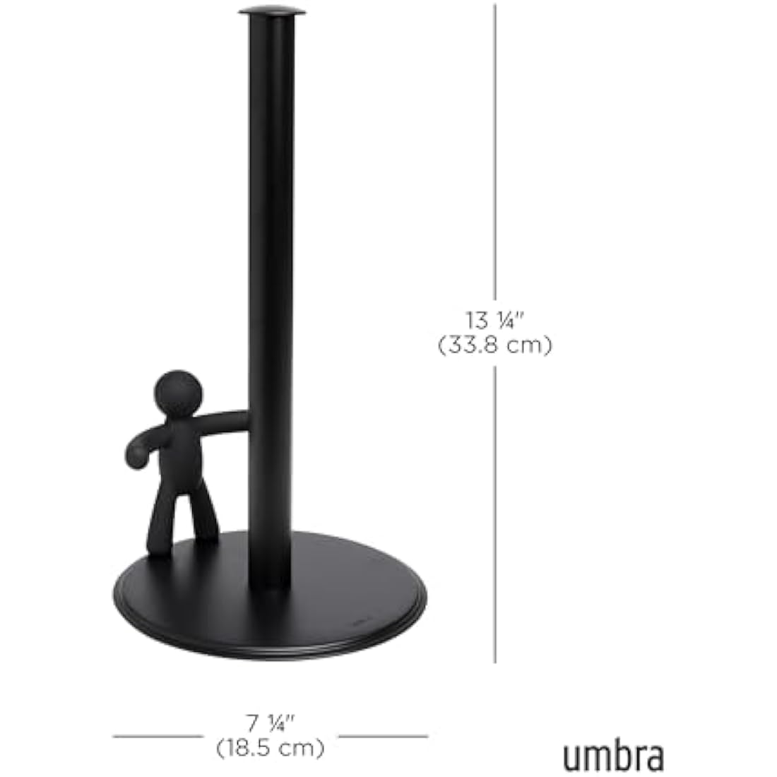 Umbra Buddy Paper Towel Holder – Modern Black Kitchen Countertop Stand