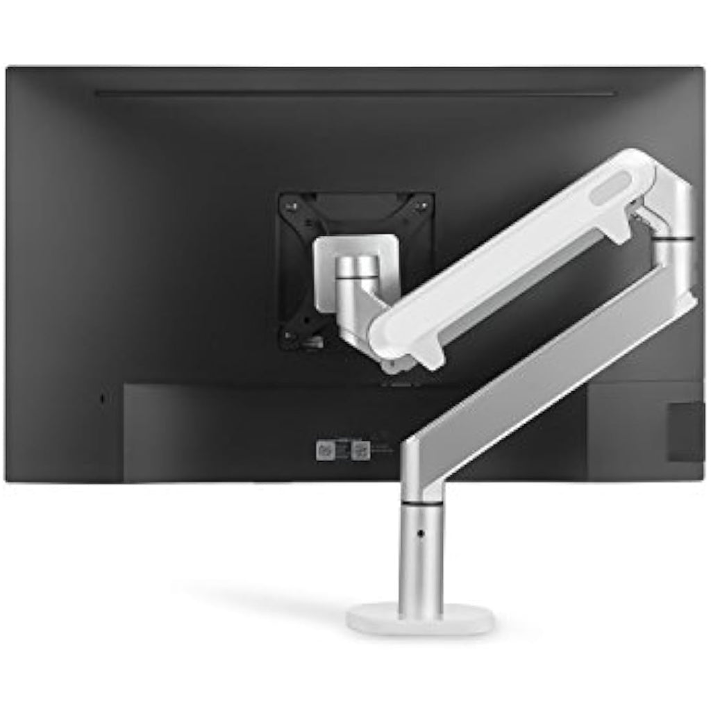 ThingyClub Single Gas Spring Monitor Arm | 10-27" VESA Desk Mount - Silver