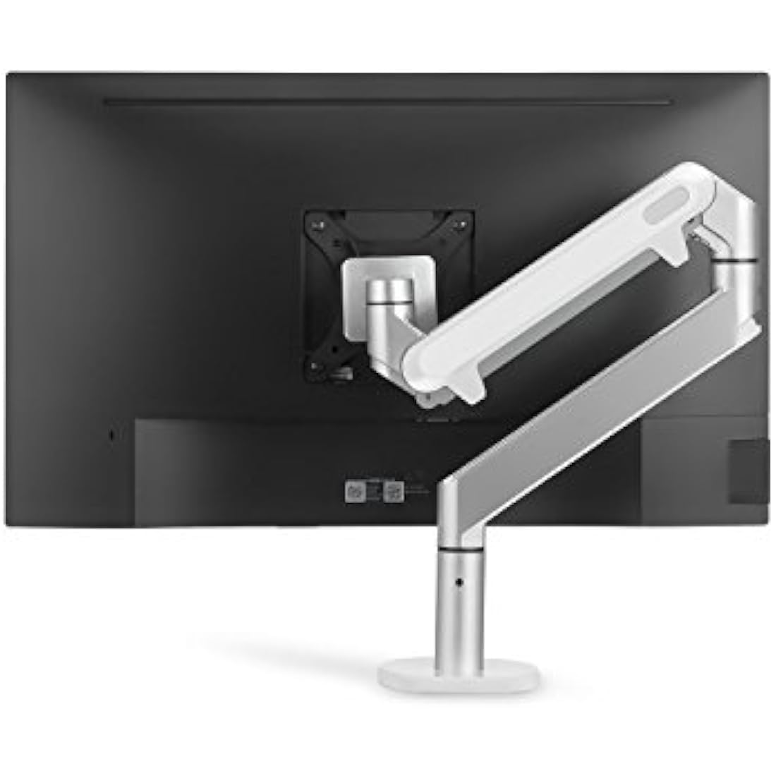 ThingyClub Single Gas Spring Monitor Arm | 10-27" VESA Desk Mount - Silver