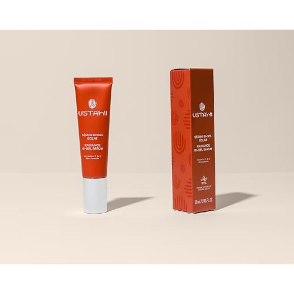Ustawi Radiance and Glow Bi-Gel Face Serum with Vitamin C and E - 30ml