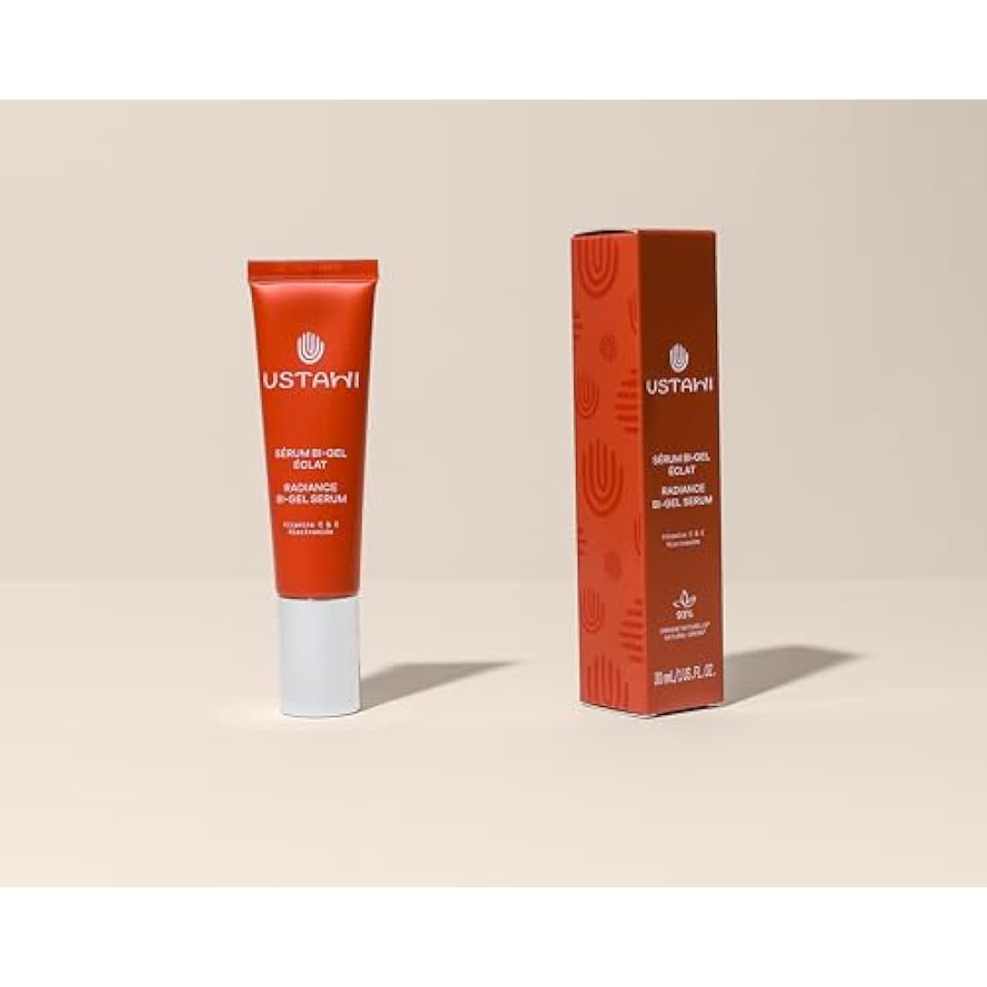 Ustawi Radiance and Glow Bi-Gel Face Serum with Vitamin C and E - 30ml