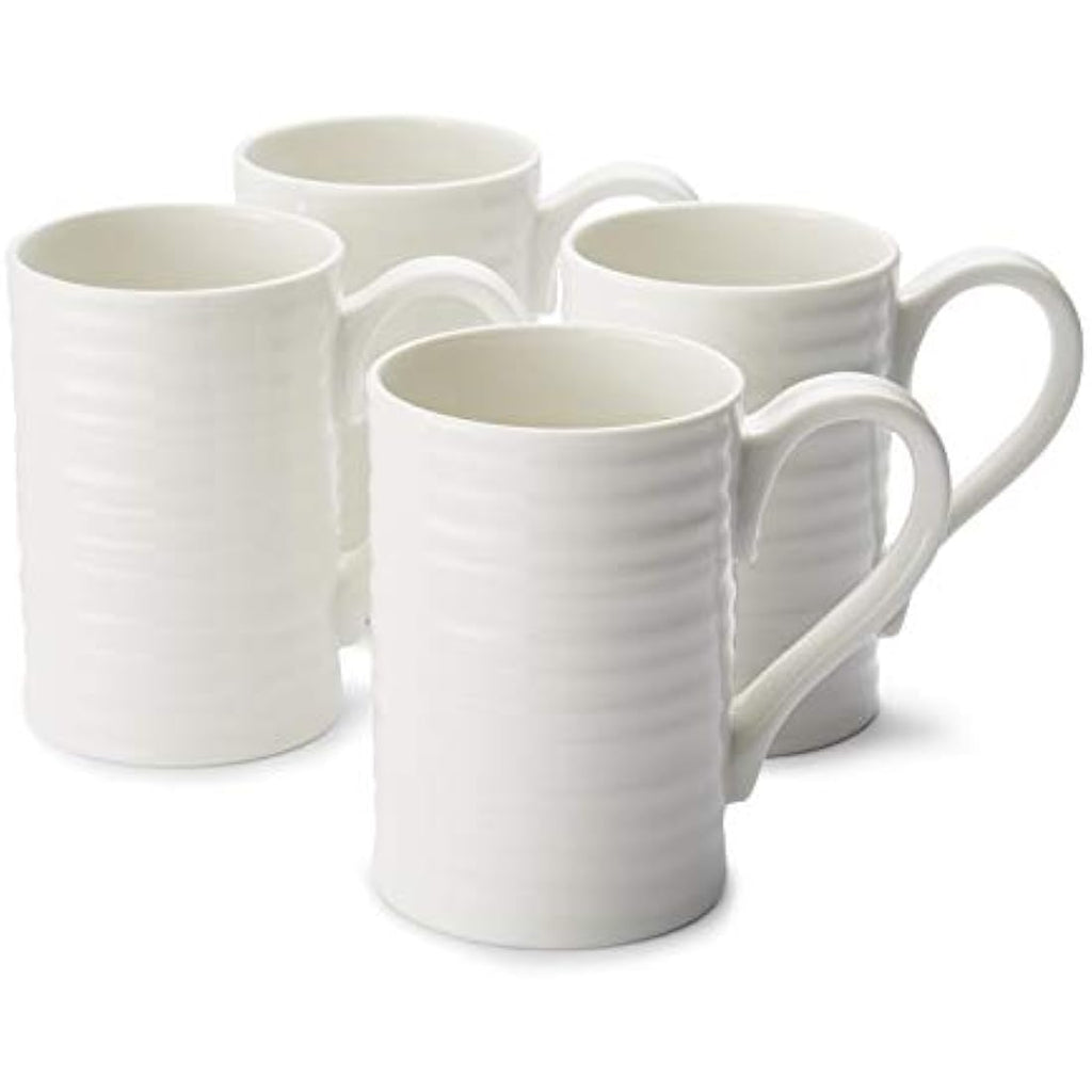 Sophie Conran for Portmeirion Porcelain Tall Mug, White, Set of 4
