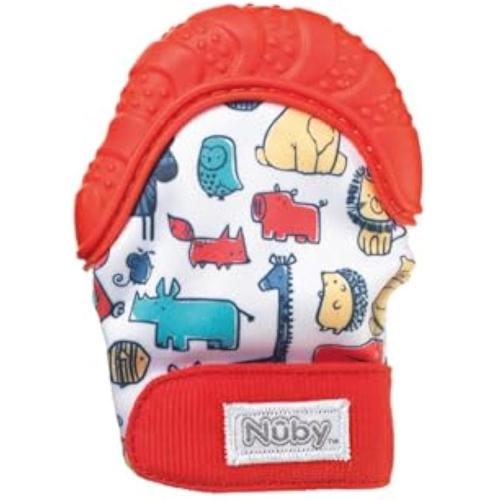 Nuby Teething Mitt – Red Monkey Silicone Teether for Sore Gums