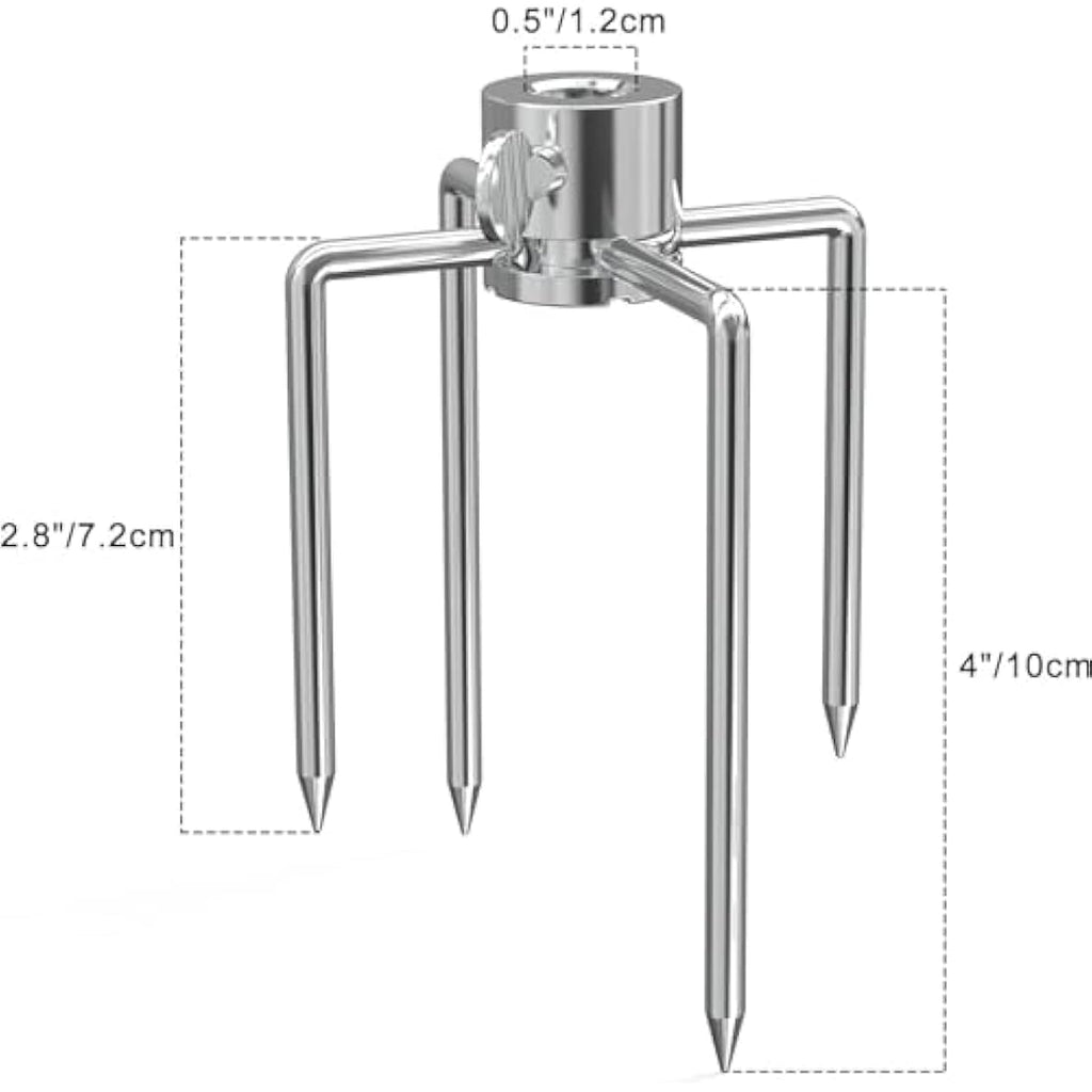 Onlyfire Rotisserie Forks for 8mm Square Spit Rods | 2-Piece Metal Set