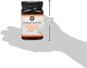 Manuka Doctor 70 MGO New Zealand Manuka Honey – 100% Natural, 500g