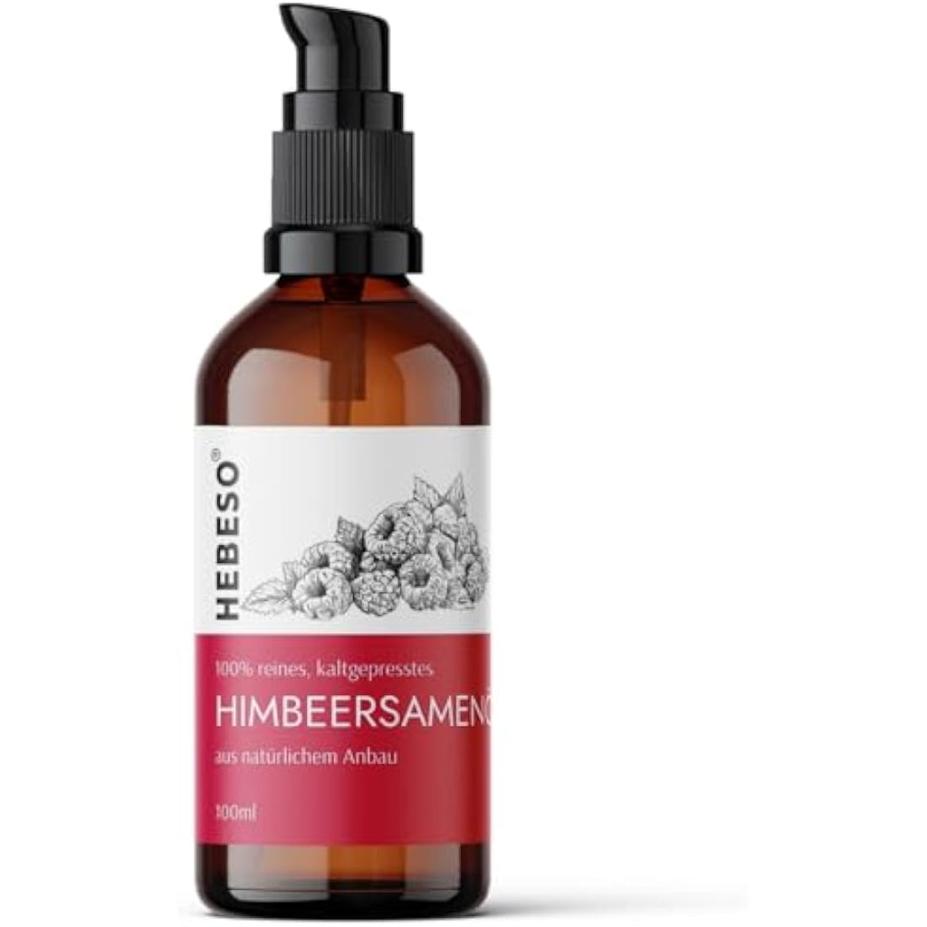 HEBESO 100% Cold-Pressed Raspberry Seed Oil – Organic Anti-Aging Face Care