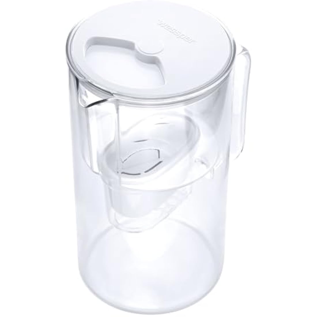 Wessper 3L Glass Water Filter Jug | Borosilicate Glass – White
