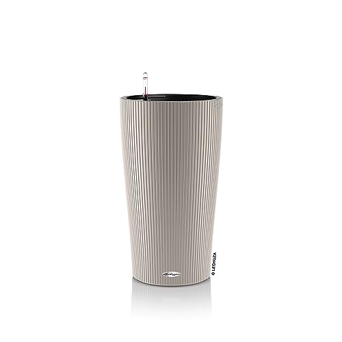 Lechuza Cilindro 32 Self-Watering Planter | UV-Resistant Sand Brown