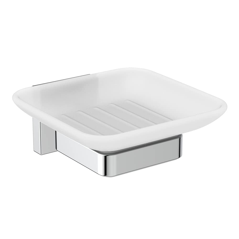 Ideal Standard IOM Square Wall Mounted Soap Dish and Holder - Chrome