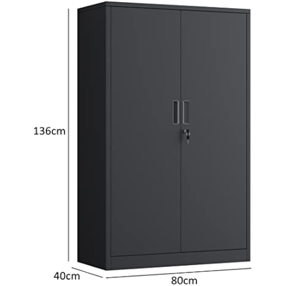 Jolof Store Metal Storage Cabinet | Lockable Steel Cupboard with 3 Shelves