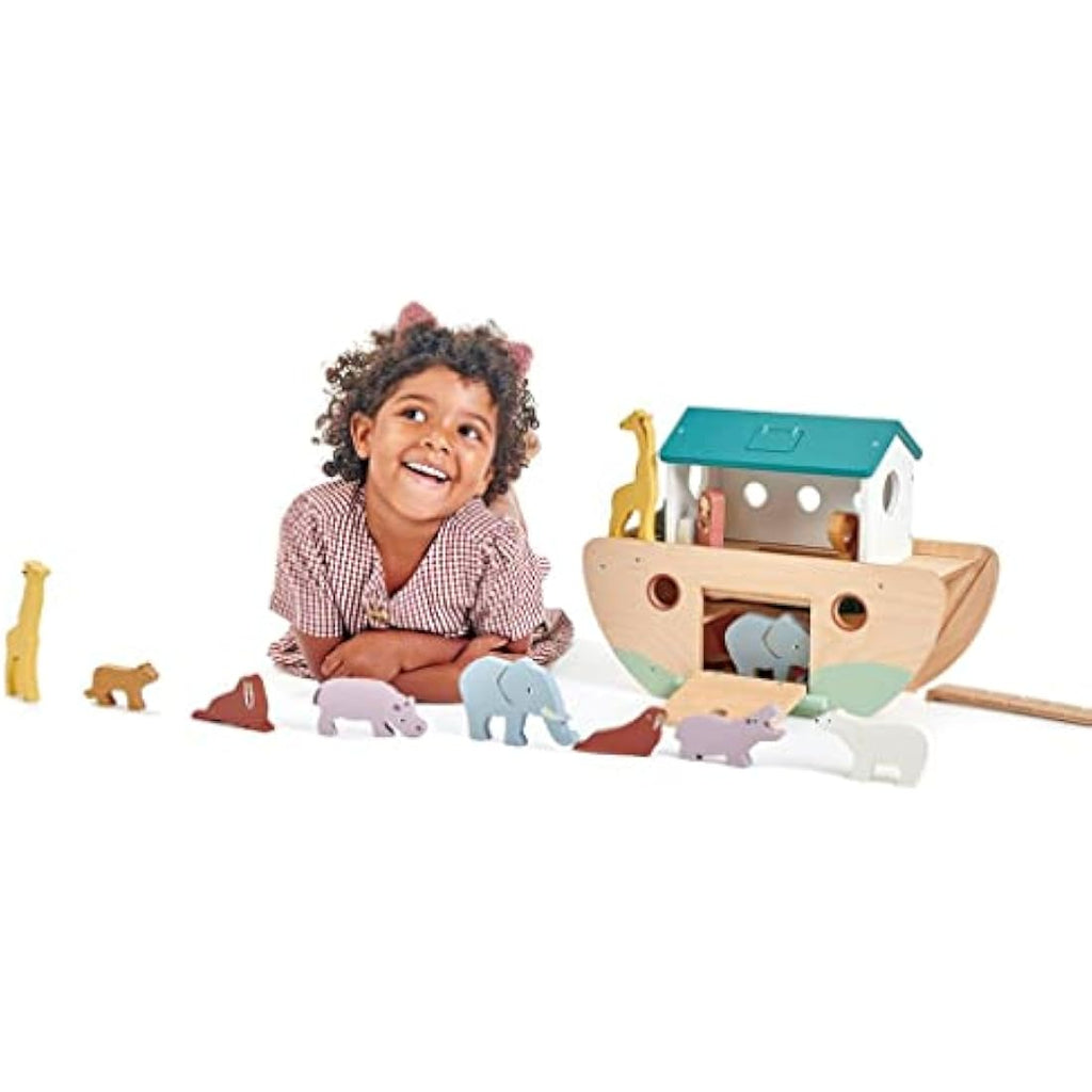 Tender Leaf Toys Noah's Wooden Ark - Large Animal Sorting Playset