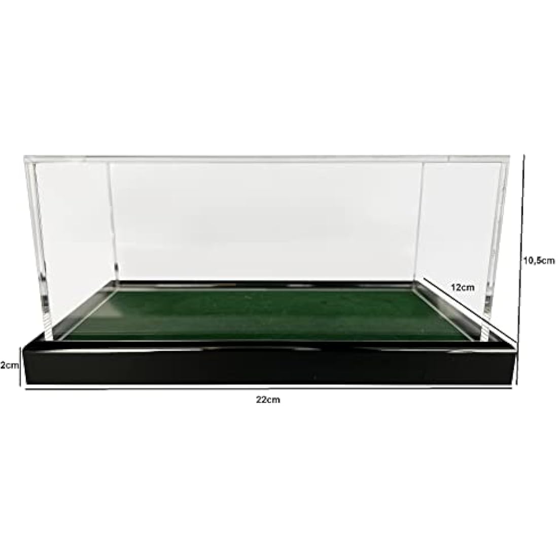 LL-Golf Acrylic Display Case with Green Velvet Base – 22x12x10.5 cm