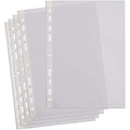 Summit A4 Punched Pockets – 500 Pack Clear Embossed Poly Pockets