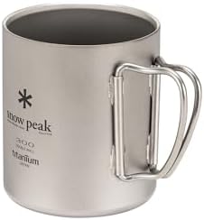 Snow Peak Titanium Double-Wall Insulated Camping Mug – 15.2 fl oz